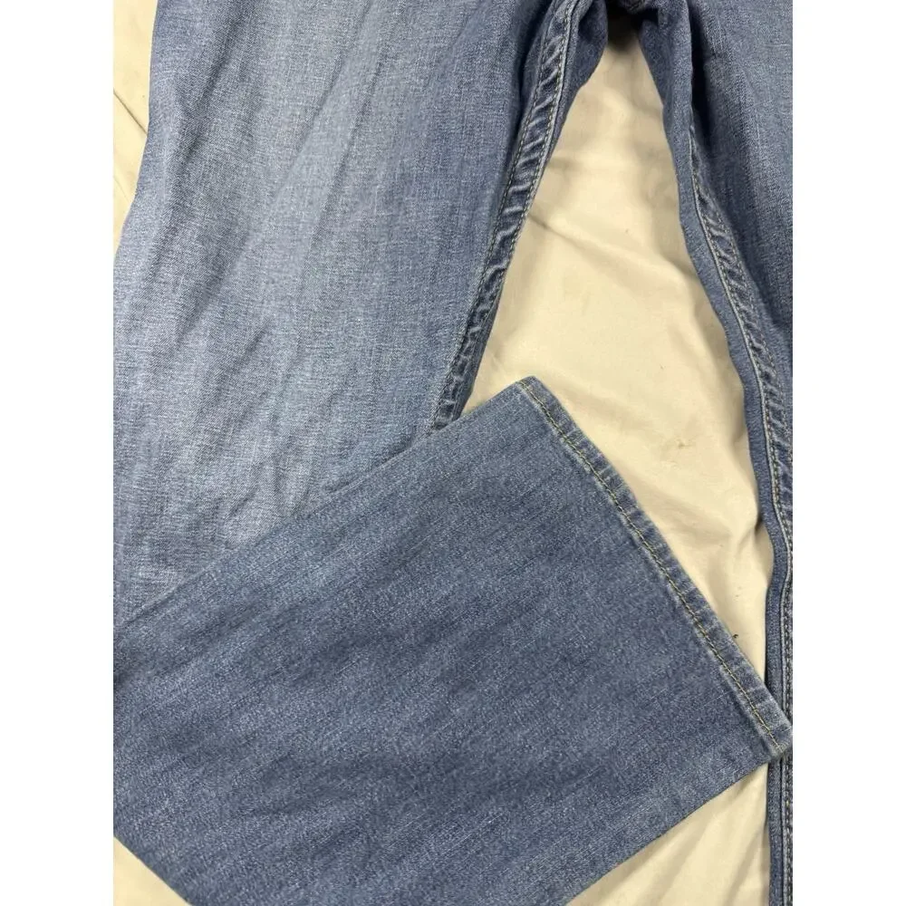 True Religion Men’s Size 36 Blue Straight Leg Jeans Medium Wash Denim